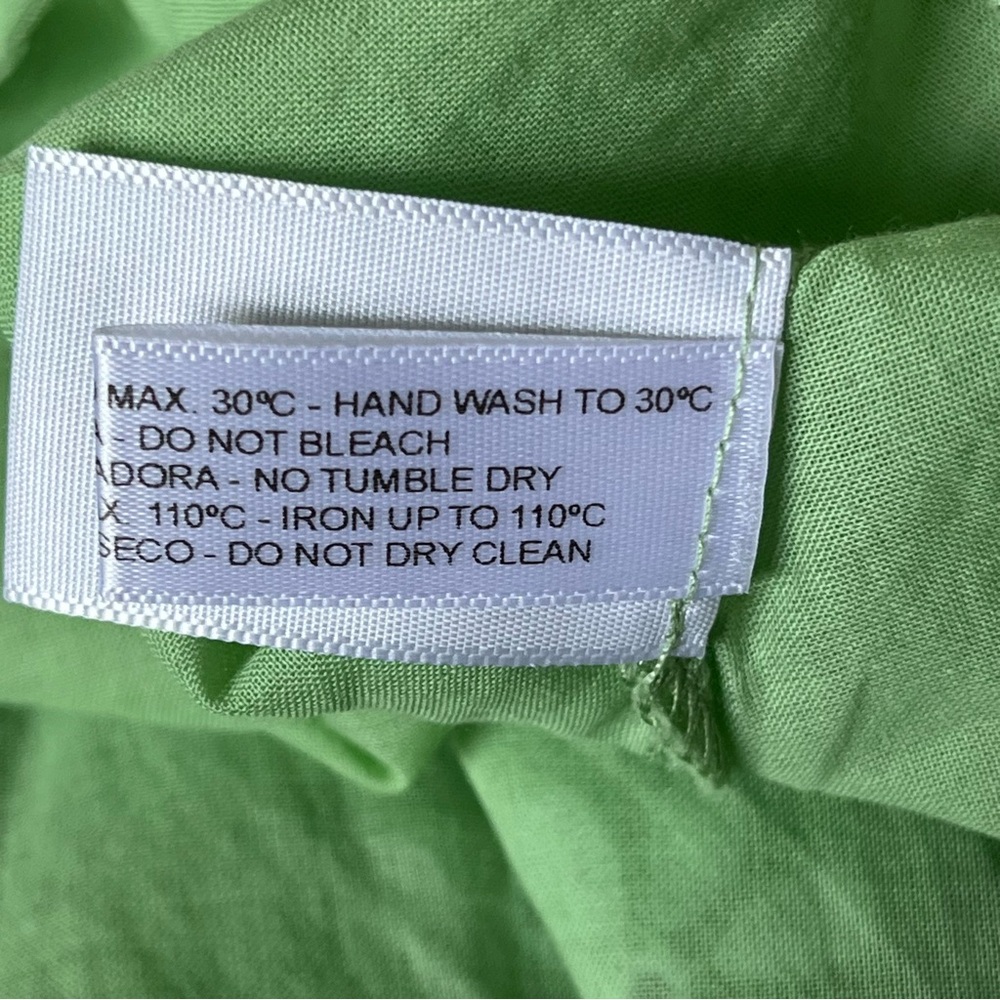 Charo Ruiz Ibiza Khadi Off-the-Shoulder Ruffled Eyelet Mint Green Dress Large - Picture 7 of 9